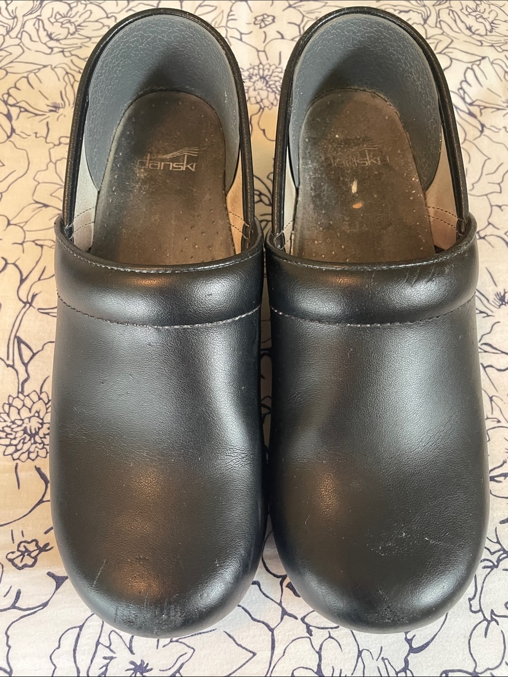Dansko Black Professional Leather Clogs
